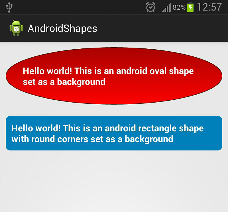 android shapes
